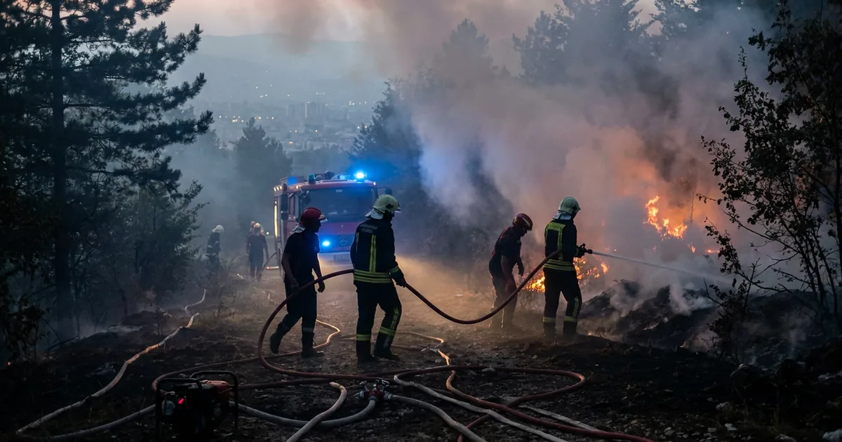 İtfaya ekipleri Trebević'teki yangına gece boyu müdahale etti