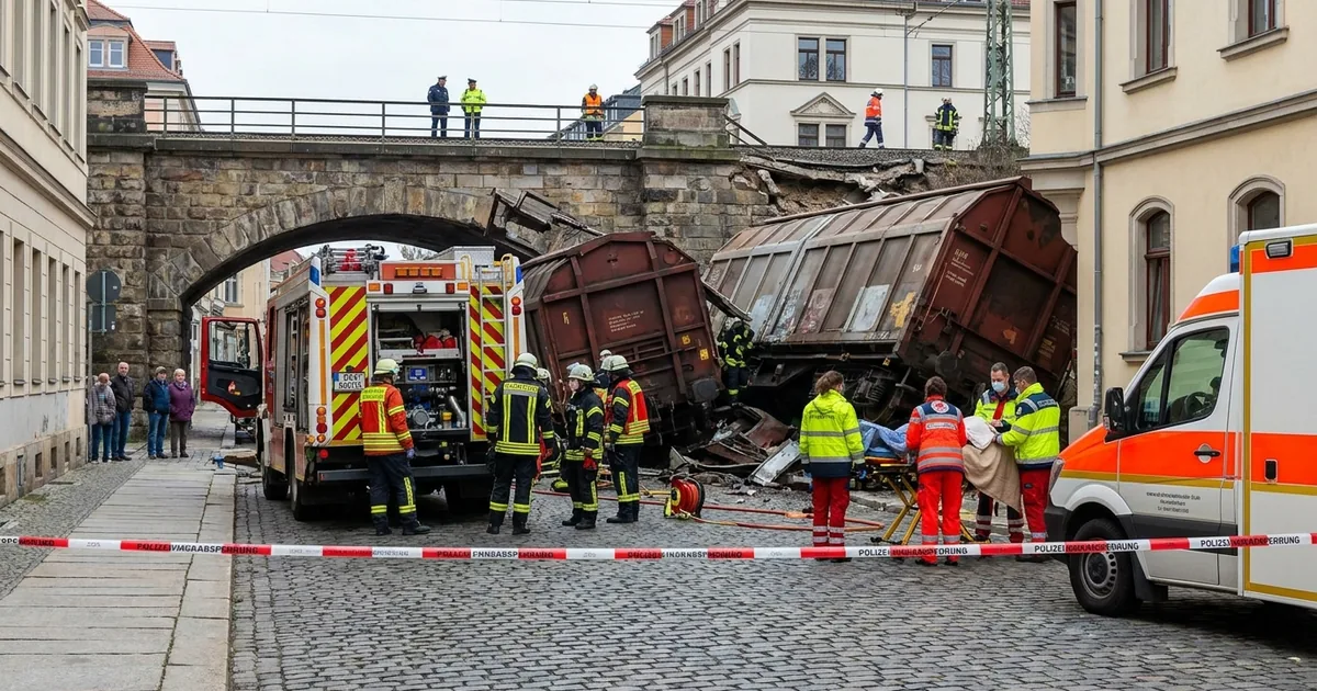 Münih'te Yük Treni Köprüden Düştü: Bir Kişi Ağır Yaralı