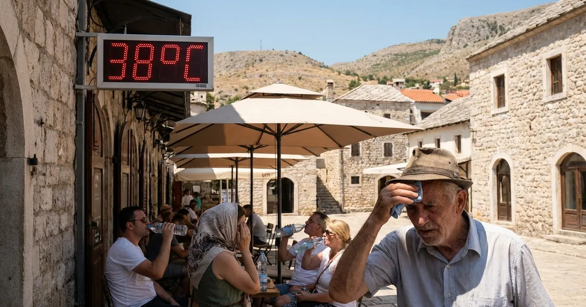 Güney Bosna Hersek'te sıcaklık rekor seviyeye ulaşıyor