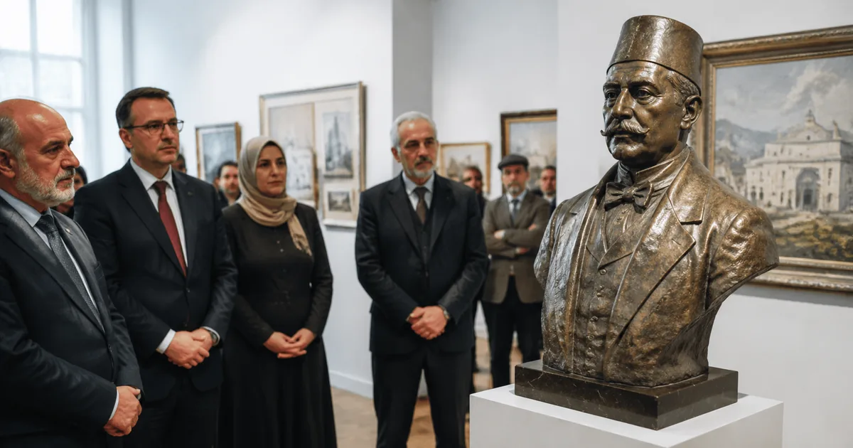 Dr. Safvet-beg Bašagić büstü Saraybosna'da sergileniyor