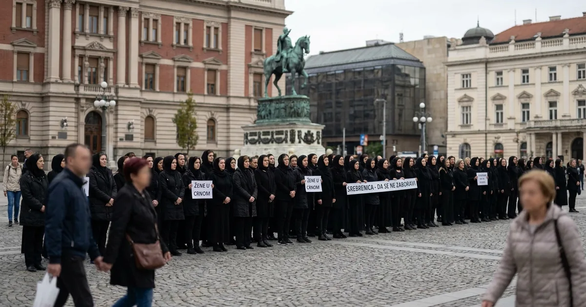 Žene u crnom Belgrad'da Srebrenica için sessiz kalacak