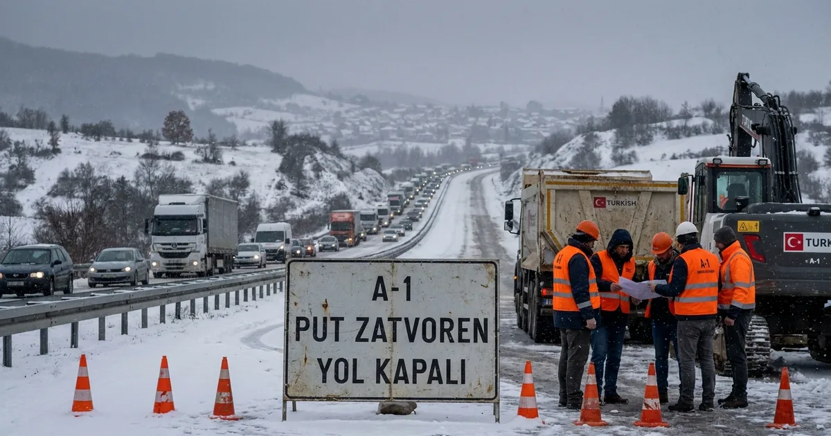 Otoyol A-1'de kapatma: Kakanj-Lašva arası 3 km kapalı