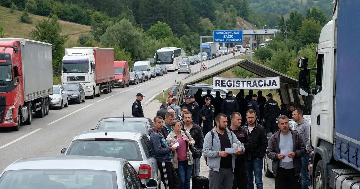 Bosna Hersek'ten Avrupa'ya Geçişlerde Yeni Sistem Yoğunluğu Artırdı