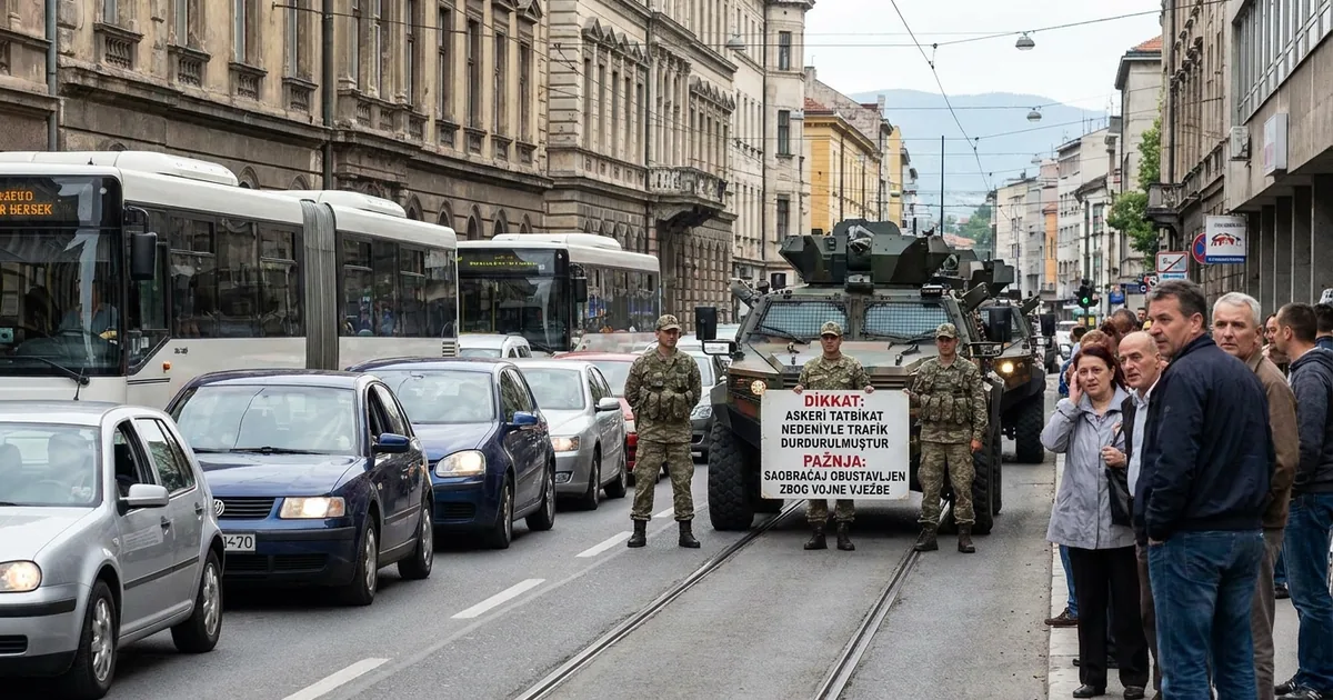 Bosna Hersek'te askeri tatbikat nedeniyle trafik durdurulacak