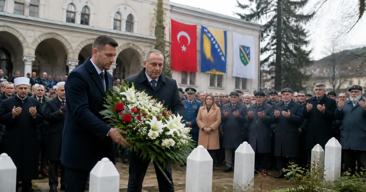 Kovači Şehitliği'nde Hüzünlü Anma: Şehitler Dualarla Yad Edildi