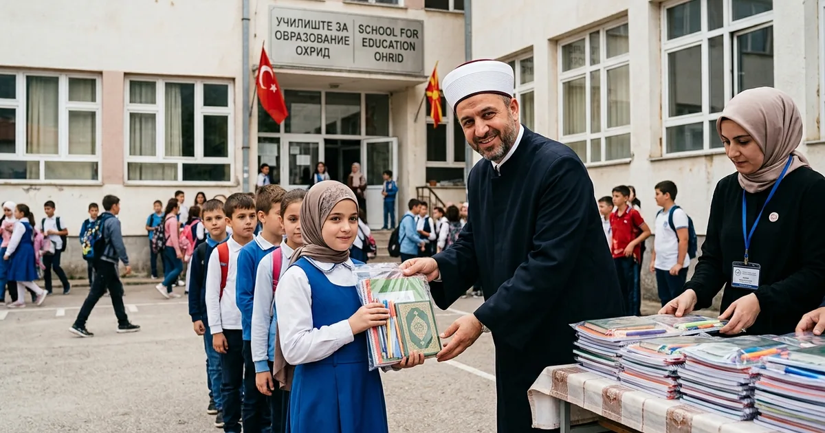 Müftülükten Mevlid Kandili vesilesiyle kırtasiye desteği