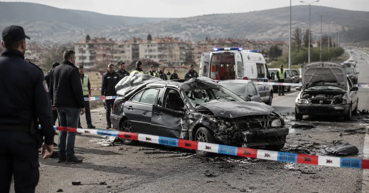 Novi Pazar-Raška yolunda feci kaza: 4 ölü, 2 yaralı