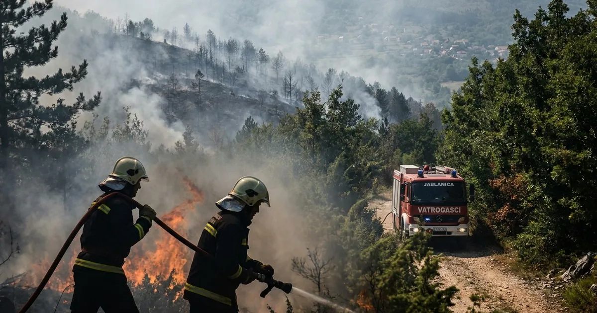 Jablanica'daki Orman Yangınında 14 Hektar Alan Yandı