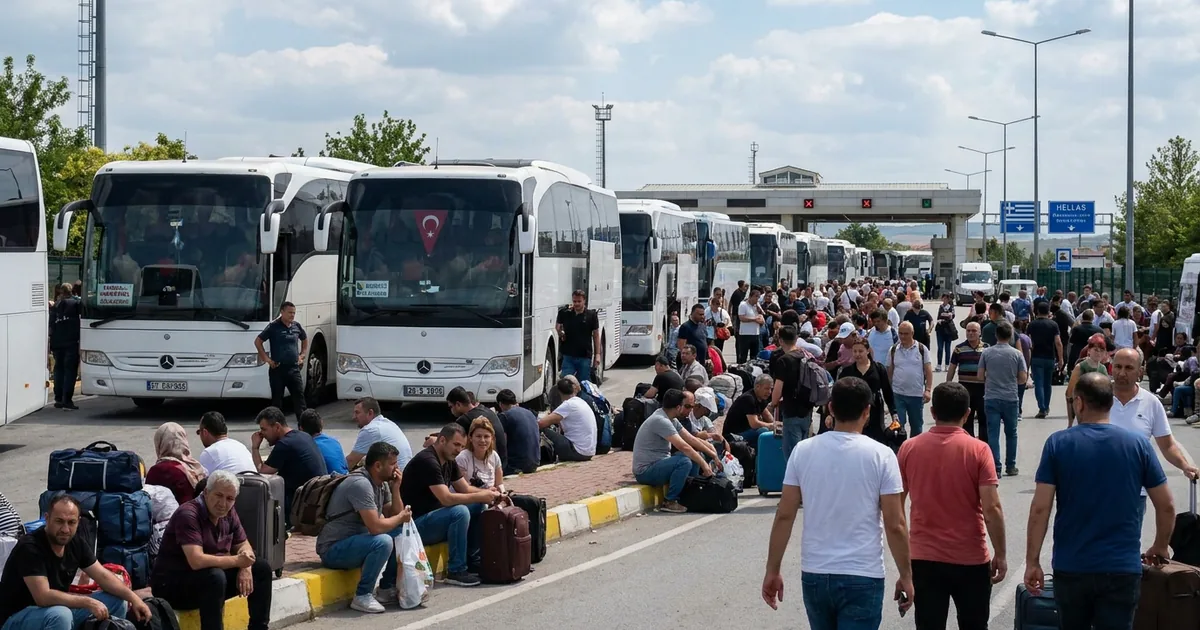 Yunanistan Sınırında Yaz Çilesi: Otobüsler Saatlerce Bekliyor