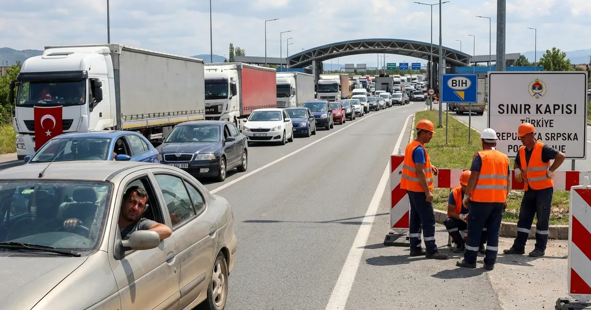 Bosna Hersek sınır kapılarında uzun araç kuyrukları oluştu - Bosna Haber