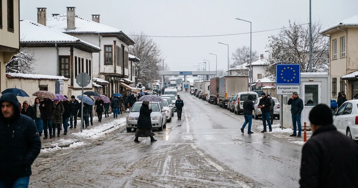 Sınır kapılarında uzun kuyruklar: Bosna Hersek'ten çıkışlar yavaşladı