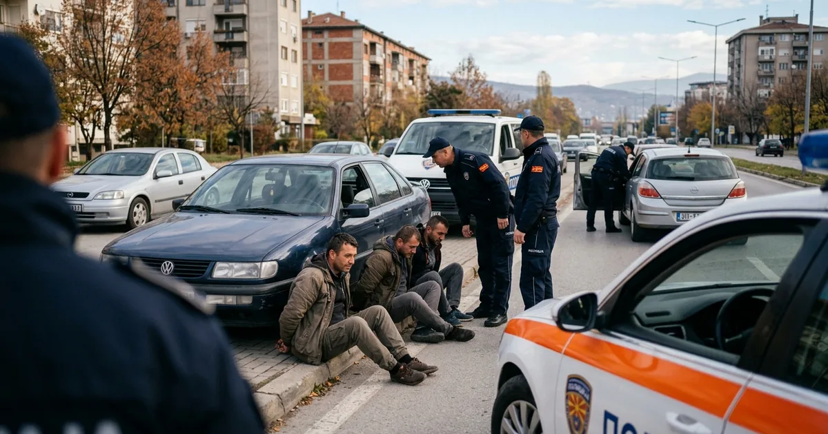 Kuzey Makedonya'da son 24 saatte 10 sürücüye işlem yapıldı