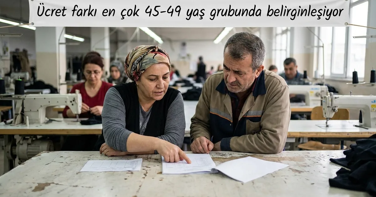 Ücret farkı en çok 45-49 yaş grubunda belirginleşiyor