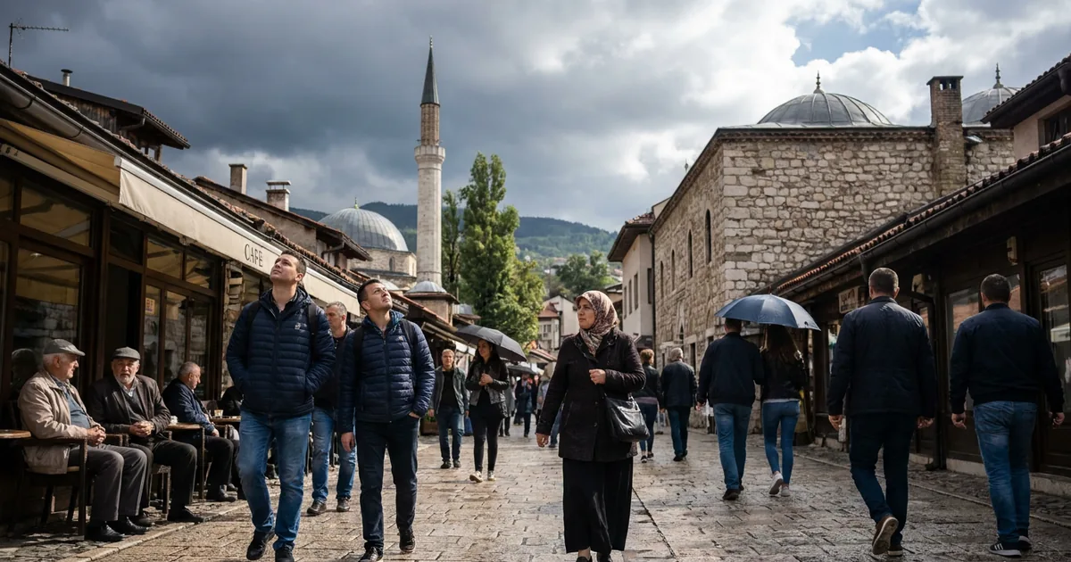 Bosna Hersek'te güneşli hava yerini yağışa bırakıyor