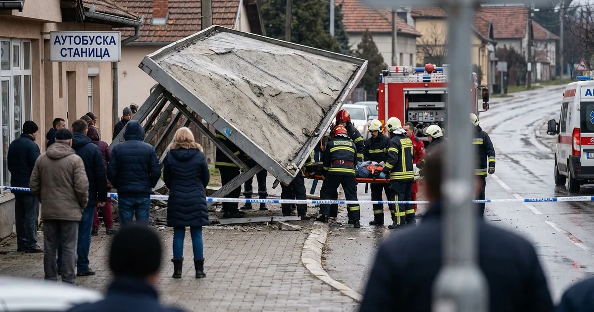 Sırbistan'da otobüs durağı faciası: Bir çocuk ağır yaralandı