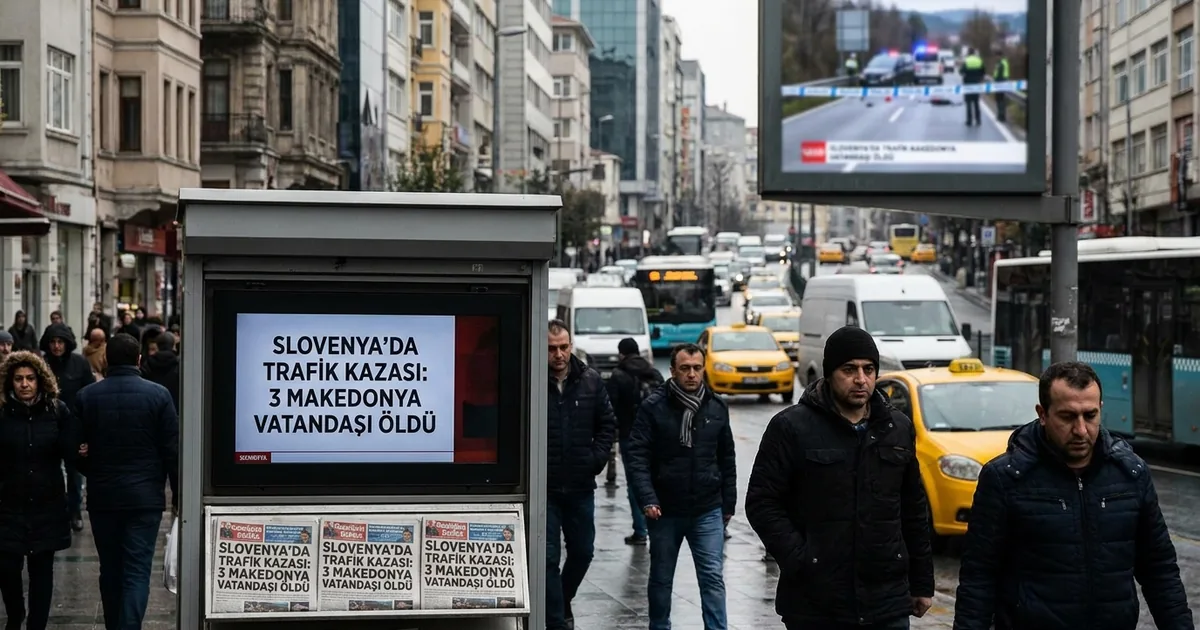 Slovenya'da trafik kazası: 3 Makedonya vatandaşı öldü