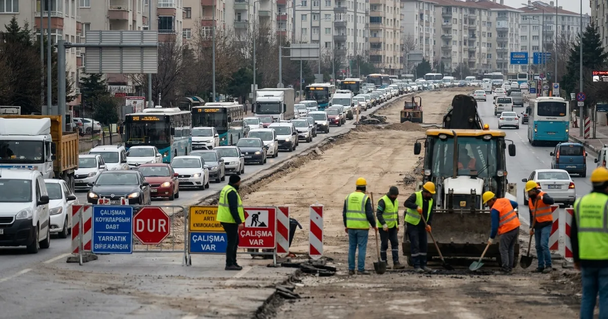 Bosna Hersek'te yol çalışmaları trafiği yavaşlattı