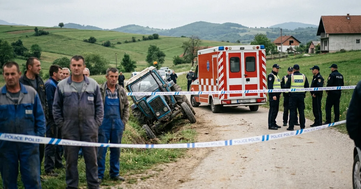 Donja Slabinja’da Traktör Devrildi: Sürücü Olay Yerinde Can Verdi