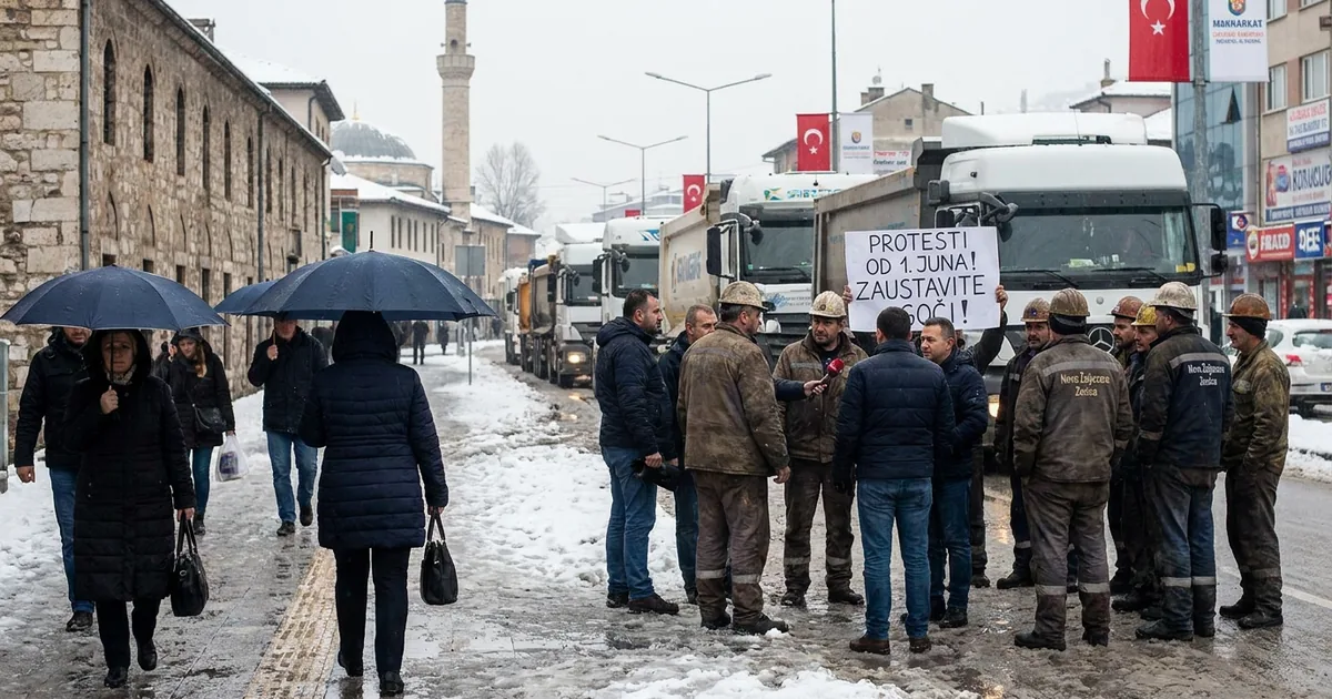 Zenica Demir Fabrikası İşçilerinden Protesto: Goçi'nin Kamyonları Durmuyor