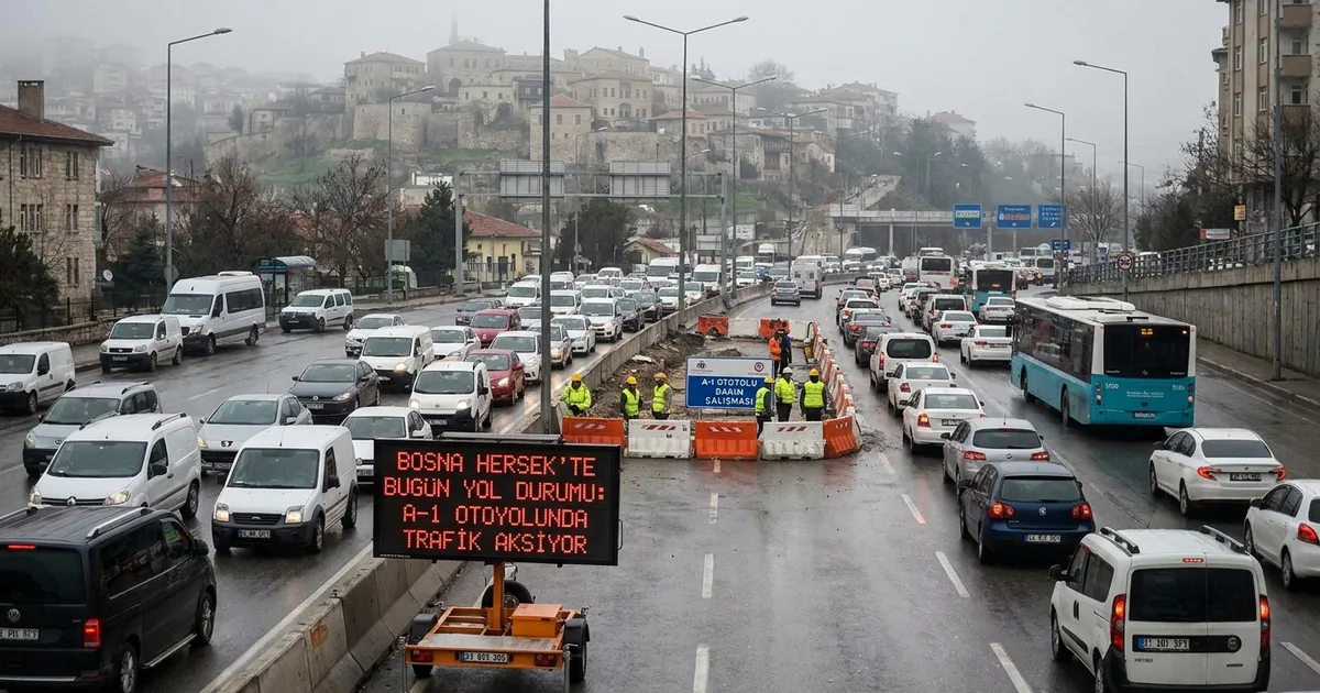 Bosna Hersek’te bugün yol durumu: A-1 otoyolunda trafik aksıyor