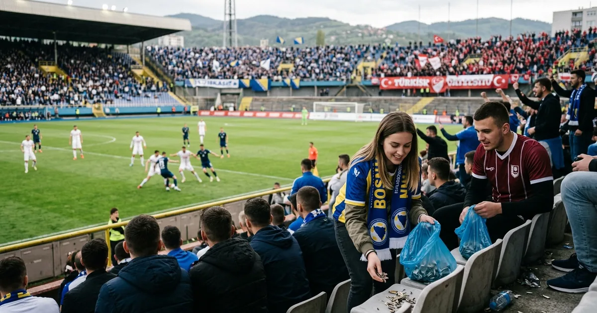Dünyaya örnek temizlik: Japon taraftarların Bosna Hersek’e mesajı