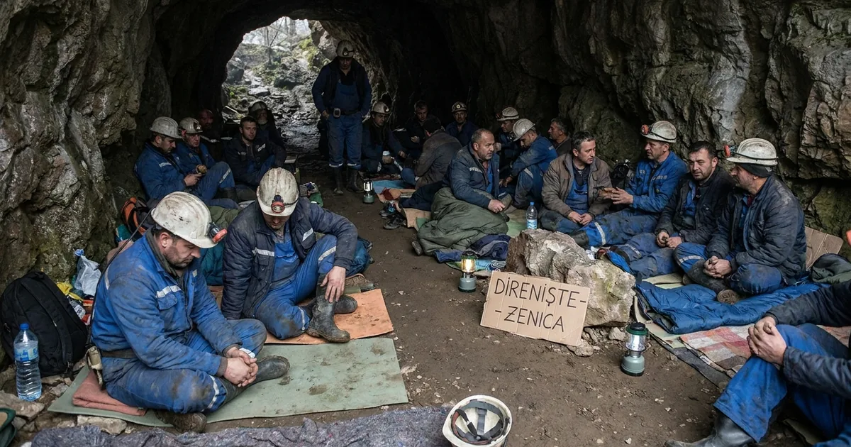 Zenica kömür madeni işçileri Raspotočje mağarasında direnişte