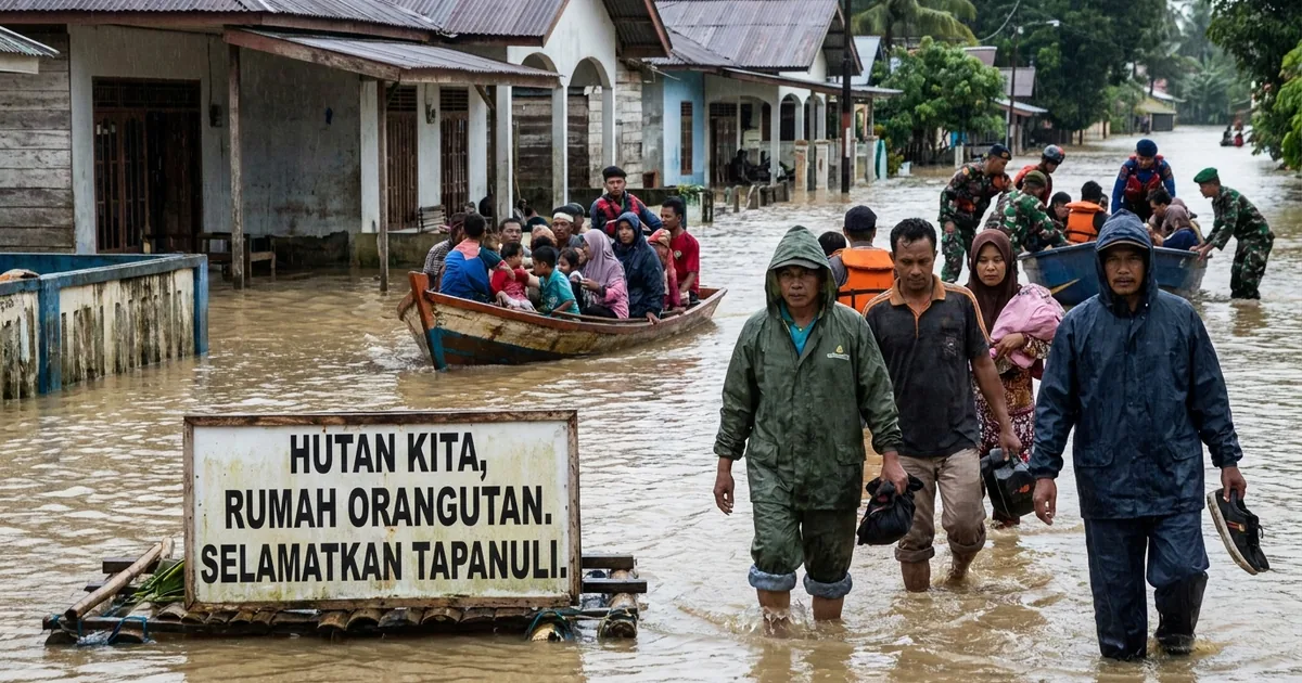Sumatra’da Sel ve Heyelanlar Orangutan Nüfusunu Azalttı