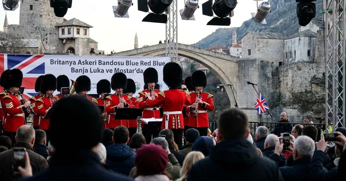 Britanya Askeri Bandosu Blue Red Blue Banja Luka ve Mostar’da