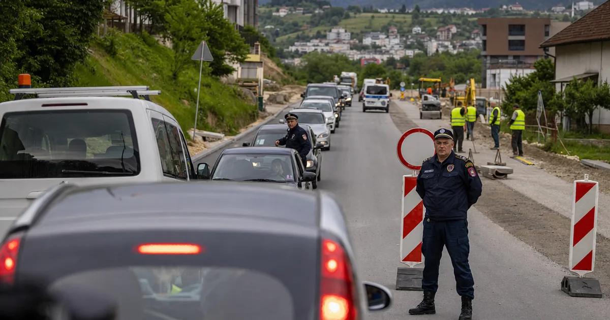 Jajce-Banja Luka yolunda spor etkinliği nedeniyle trafik kapalı