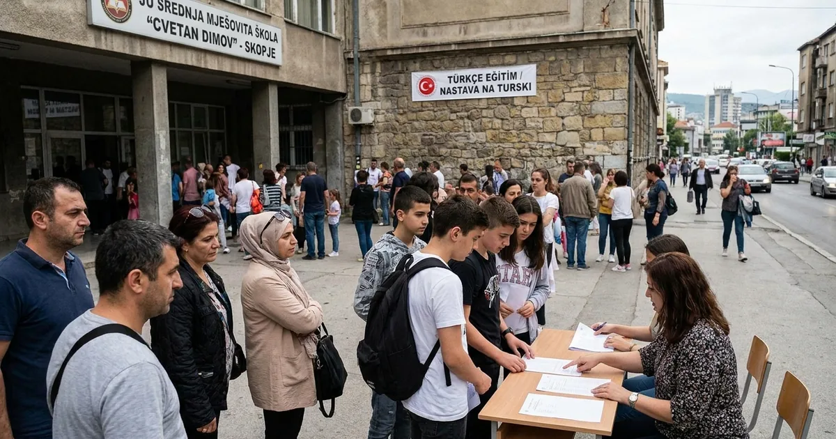 Üsküp'te Türkçe eğitim alan lisede öğrenci sayısı arttı