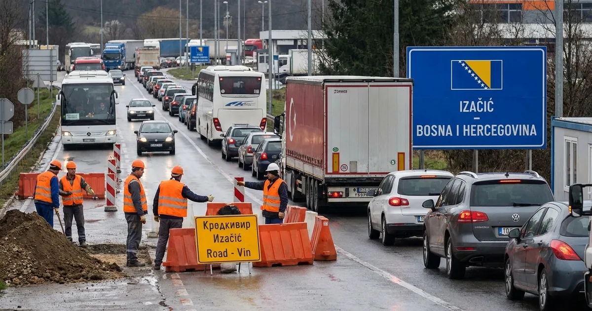Bosna Hersek sınır kapılarında yoğun araç kuyruğu oluştu
