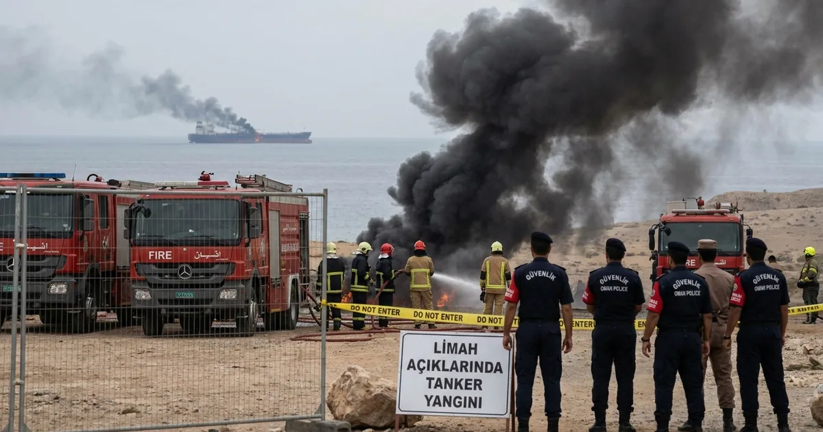 Limah Açıklarında Tankere İsabet Eden Füze Yangına Yol Açtı