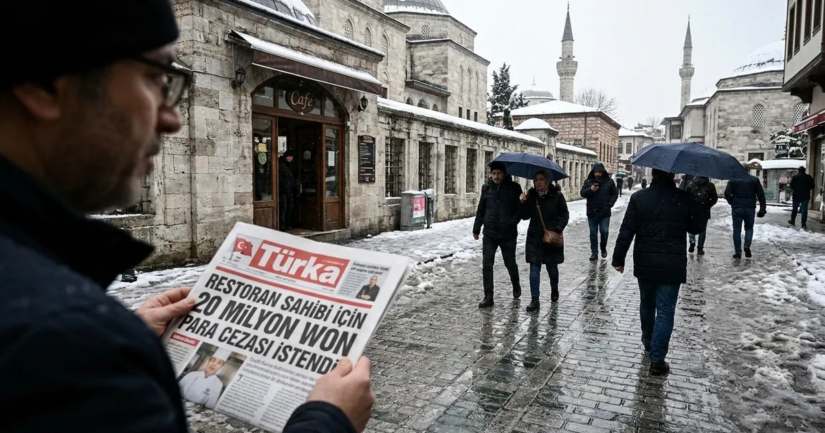 Restoran sahibi için 20 milyon won para cezası istendi