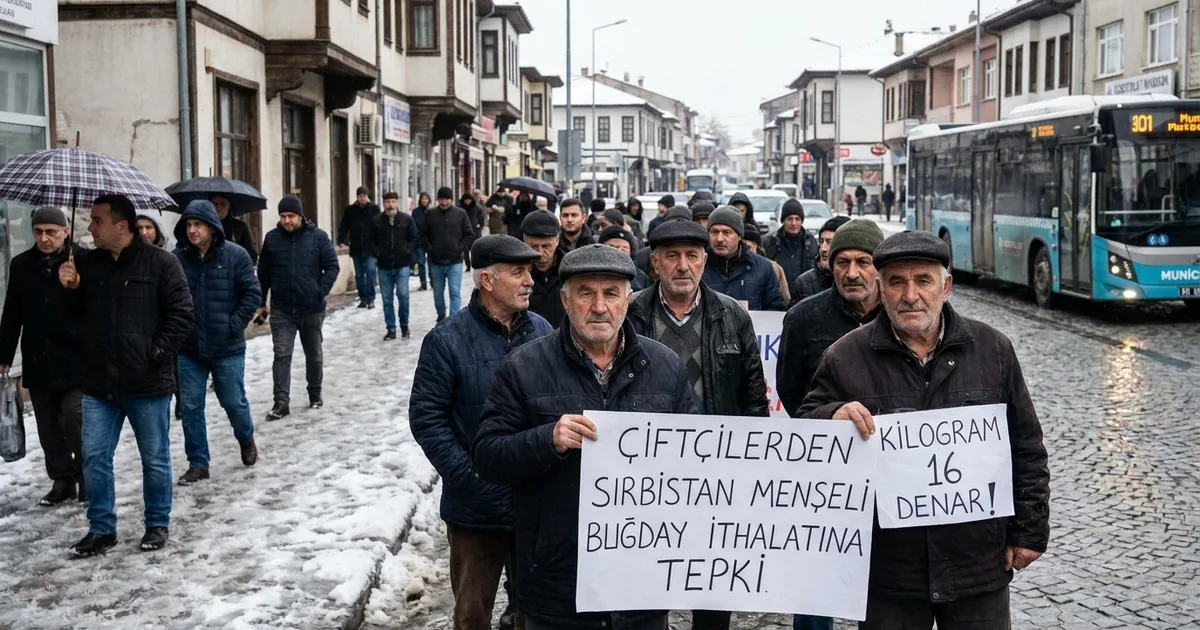 Çiftçilerden Sırbistan menşeli buğday ithalatına tepki