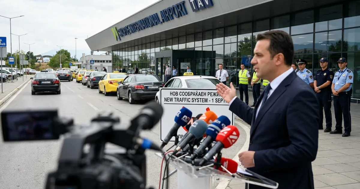 Üsküp Havalimanı terminalinde trafik düzenlemesi geliyor