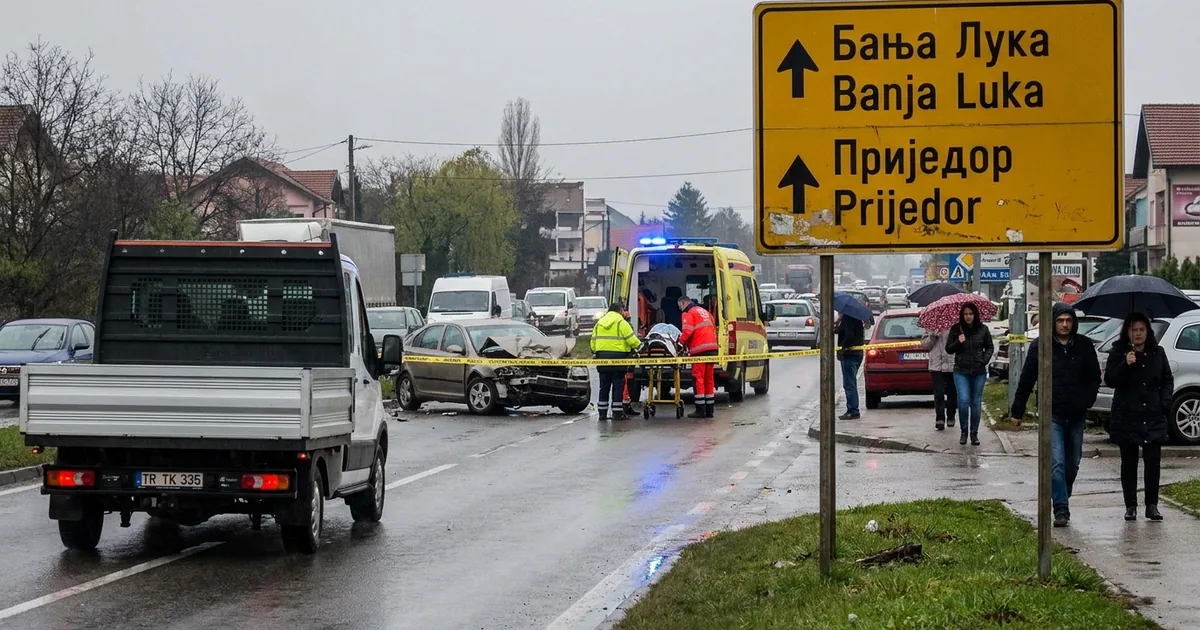 Banyaluka yakınlarında feci kaza: 4 yaralı, 1’i ağır