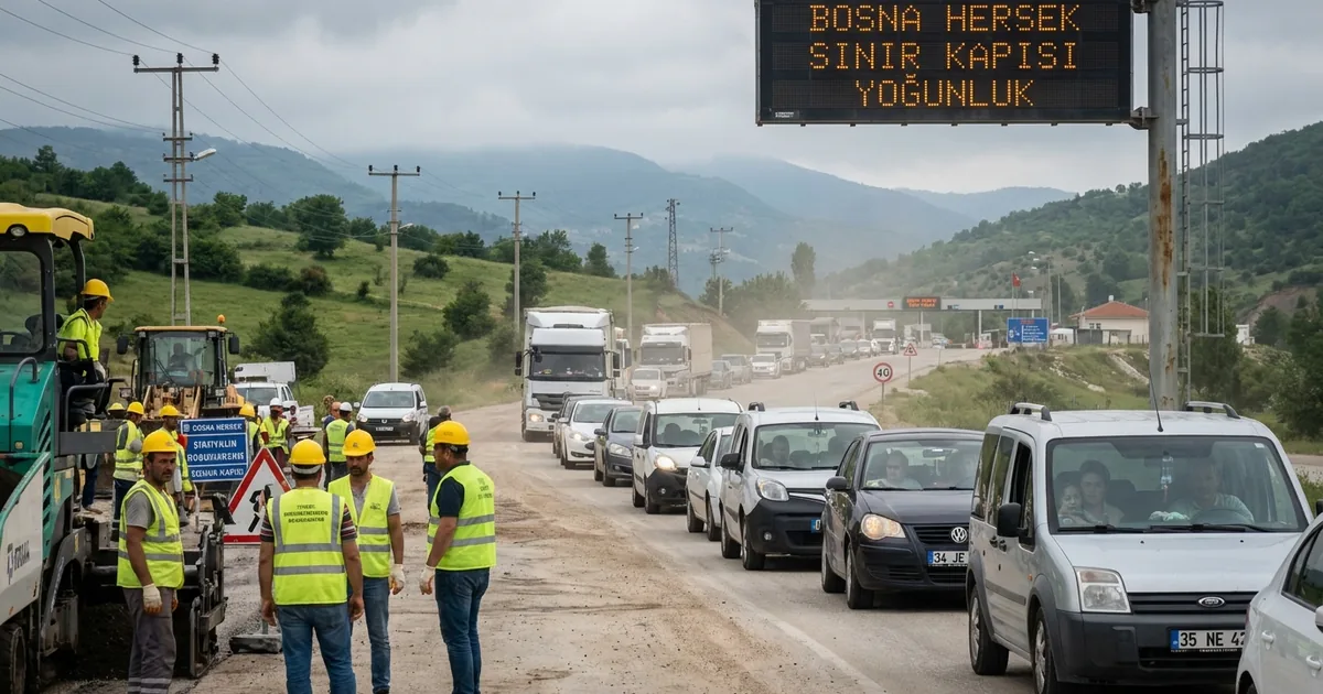 Bosna Hersek sınır kapılarında yoğun araç kuyruğu oluştu
