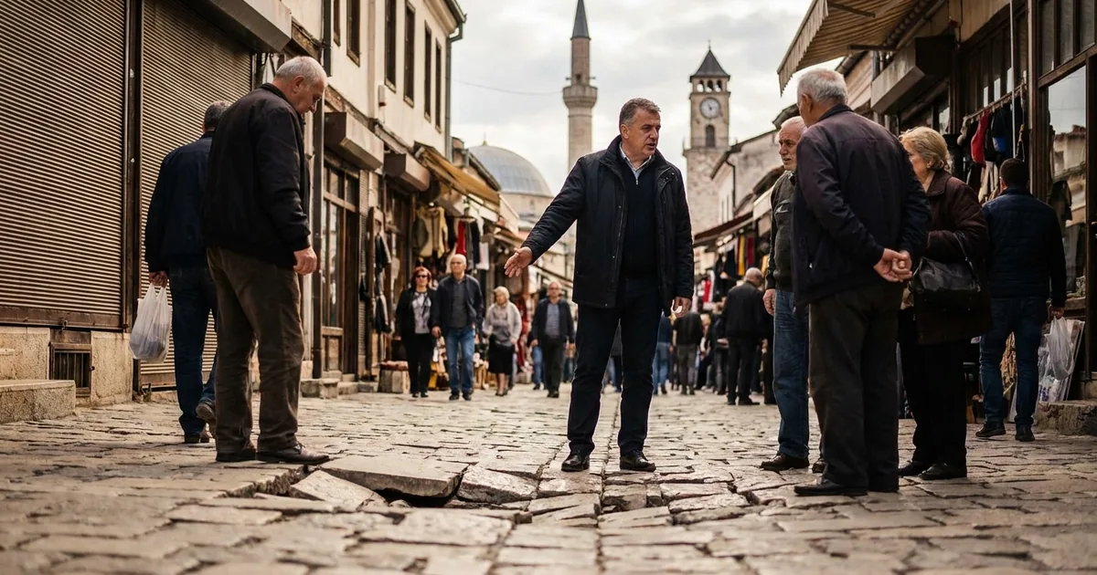 Üsküp’ün sembolü Eski Çarşı’da kaldırım sorunu: Bakanlık yanıt vermedi