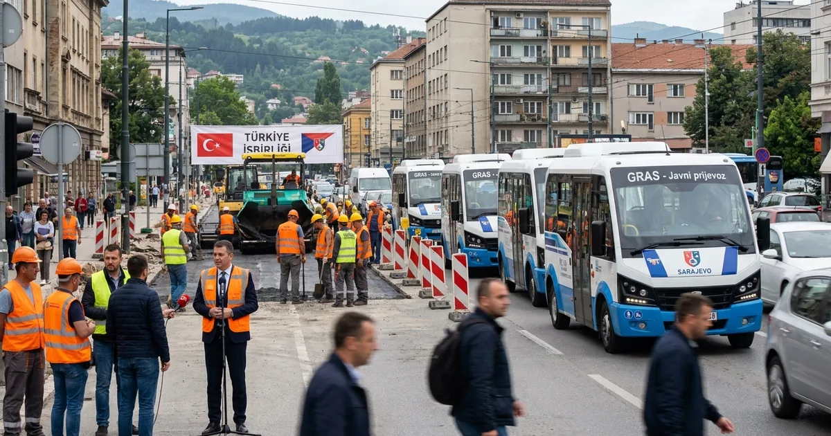 Saraybosna’da 10 yeni minibüs sefere başladı, 5’i yolda