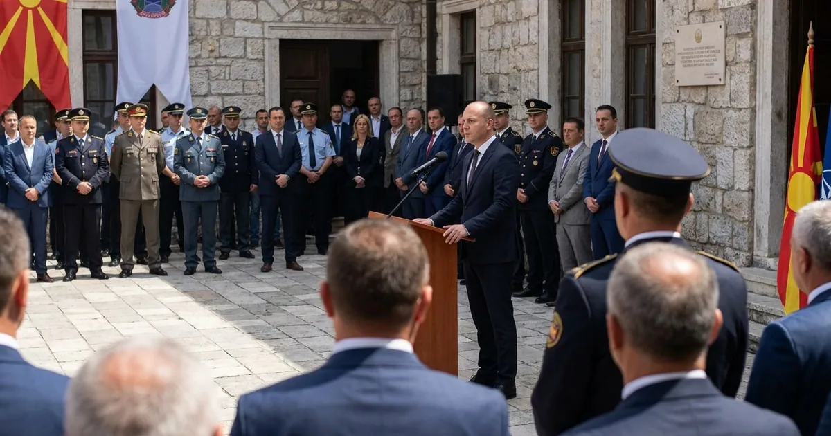 Üsküp'te Ulusal Güvenlik Ajansı için tören yapıldı
