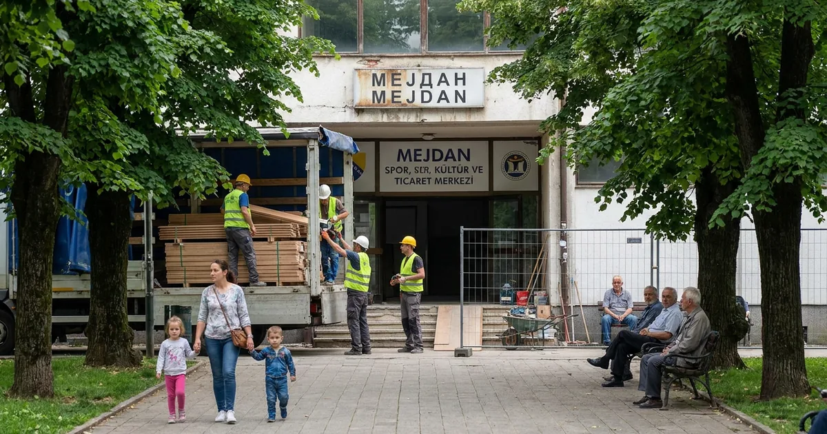 Mejdan Spor Salonu’nda parke yenileme çalışmaları hızlandı
